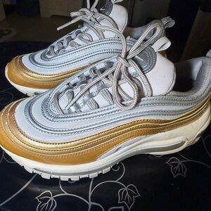 Nike Air Max 97 Metallic Gold and Silver Sneakers